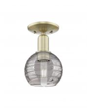 Innovations Lighting 716-1C-AB-G1213-6SM - Athens Deco Swirl - 1 Light - 6 inch - Antique Brass - Semi-Flush Mount