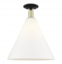 Innovations Lighting 716-1C-BAB-GBC-161 - Berkshire Glass - 1 Light - 16 inch - Black Antique Brass - Semi-Flush Mount