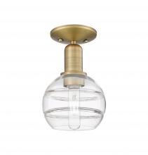Innovations Lighting 716-1C-BB-G556-6CL - Rochester - 1 Light - 6 inch - Brushed Brass - Semi-Flush Mount
