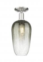 Innovations Lighting 716-1C-SN-G484-7SL - Brookhaven Flute - 1 Light - 6 inch - Brushed Satin Nickel - Semi-Flush Mount