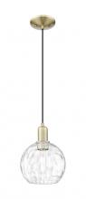 Innovations Lighting 716-1P-AB-G1215-8 - Athens Water Glass - 1 Light - 8 inch - Antique Brass - Cord hung - Mini Pendant