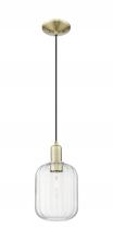 Innovations Lighting 716-1P-AB-G460-7CL - Preston Cylinder - 1 Light - 6 inch - Antique Brass - Cord hung - Mini Pendant
