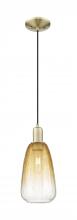 Innovations Lighting 716-1P-AB-G480-6AM - Brookhaven Almond - 1 Light - 6 inch - Antique Brass - Cord hung - Mini Pendant
