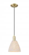 Innovations Lighting 716-1P-AB-NBD-75-NAT - Bristol Natural - 1 Light - 6 inch - Antique Brass - Cord hung - Mini Pendant