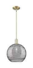 Innovations Lighting 716-1S-AB-G1213-12SM - Athens Deco Swirl - 1 Light - 12 inch - Antique Brass - Stem hung - Mini Pendant