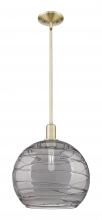 Innovations Lighting 716-1S-AB-G1213-14SM - Athens Deco Swirl - 1 Light - 14 inch - Antique Brass - Stem hung - Mini Pendant
