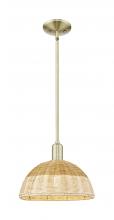 Innovations Lighting 716-1S-AB-NBD2-12-NAT - Natural Ballston Dome - 1 Light - 6 inch - Antique Brass - Mini Pendant