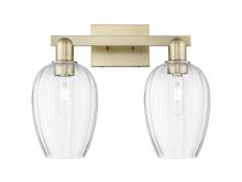 Innovations Lighting 716-2W-AB-G457-6CL - Preston Flute - 2 Light - 16 inch - Antique Brass - Bath Vanity Light