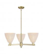 Innovations Lighting 716-3CR-AB-NBD-75-NAT - Bristol Natural - 3 Light - 18 inch - Antique Brass - Pendant