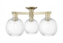 Innovations Lighting 716-3F-AB-G458-7CL - Preston Globe - 3 Light - 6 inch - Antique Brass - Semi-Flush Mount
