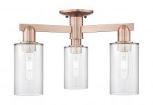 Innovations Lighting 716-3F-AC-G802 - Clymer - 3 Light - 21 inch - Antique Copper - Semi-Flush Mount