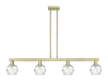 Innovations Lighting 716-4I-AB-G1213-6CL - Athens Deco Swirl - 4 Light - 48 inch - Antique Brass - Stem hung - Island Light