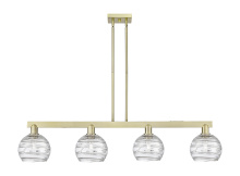Innovations Lighting 716-4I-AB-G1213-8CL - Athens Deco Swirl - 4 Light - 51 inch - Antique Brass - Stem hung - Island Light
