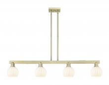 Innovations Lighting 716-4I-AB-G1217-6WV - White Venetian - 4 Light - 49 inch - Antique Brass - Stem hung - Island Light