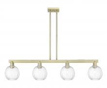 Innovations Lighting 716-4I-AB-G458-7CL - Preston Globe - 4 Light - 48 inch - Antique Brass - Stem hung - Island Light