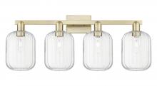 Innovations Lighting 716-4W-AB-G460-7CL - Preston Cylinder - 4 Light - 36 inch - Antique Brass - Bath Vanity Light