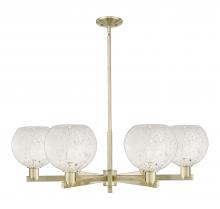 Innovations Lighting 716-6CR-AB-G1216-8WM - White Mouchette - 6 Light - 38 inch - Antique Brass - Stem hung - Chandelier