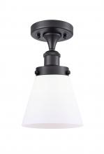 Innovations Lighting 916-1C-BK-G61 - Cone - 1 Light - 6 inch - Matte Black - Semi-Flush Mount
