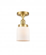 Innovations Lighting 916-1C-SG-G51 - Bell - 1 Light - 5 inch - Satin Gold - Semi-Flush Mount