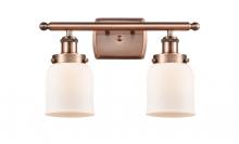 Innovations Lighting 916-2W-AC-G51 - Bell - 2 Light - 16 inch - Antique Copper - Bath Vanity Light