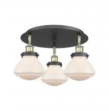 Innovations Lighting 916-3C-BAB-G321 - Olean - 3 Light - 19 inch - Black Antique Brass - Semi-Flush Mount