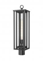 Innovations Lighting 9950-1PLT-BK-25-CL - Ashland - 1 Light - 7 inch - Matte Black - Chain Hung - Coastal Outdoor Post Lantern