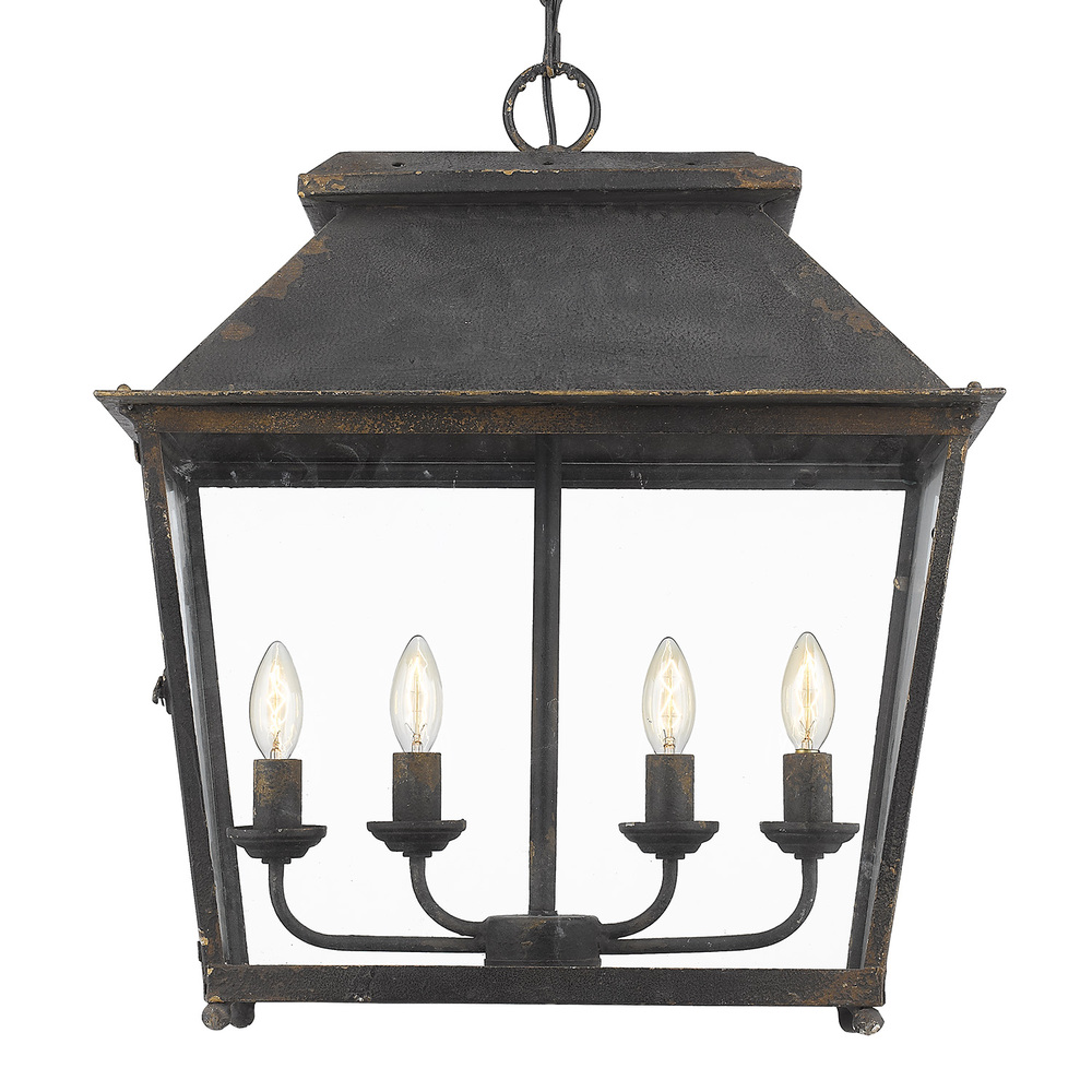 Abingdon 4-Light Pendant in Antique Black Iron