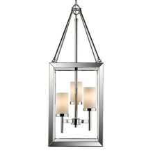 Golden 2074-3P CH-OP - Smyth 3 Light Pendant (Chrome & Opal Glass)