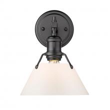 Golden 3306-BA1 BLK-OP - Orwell 1-Light Bath Vanity in Matte Black with Opal Glass