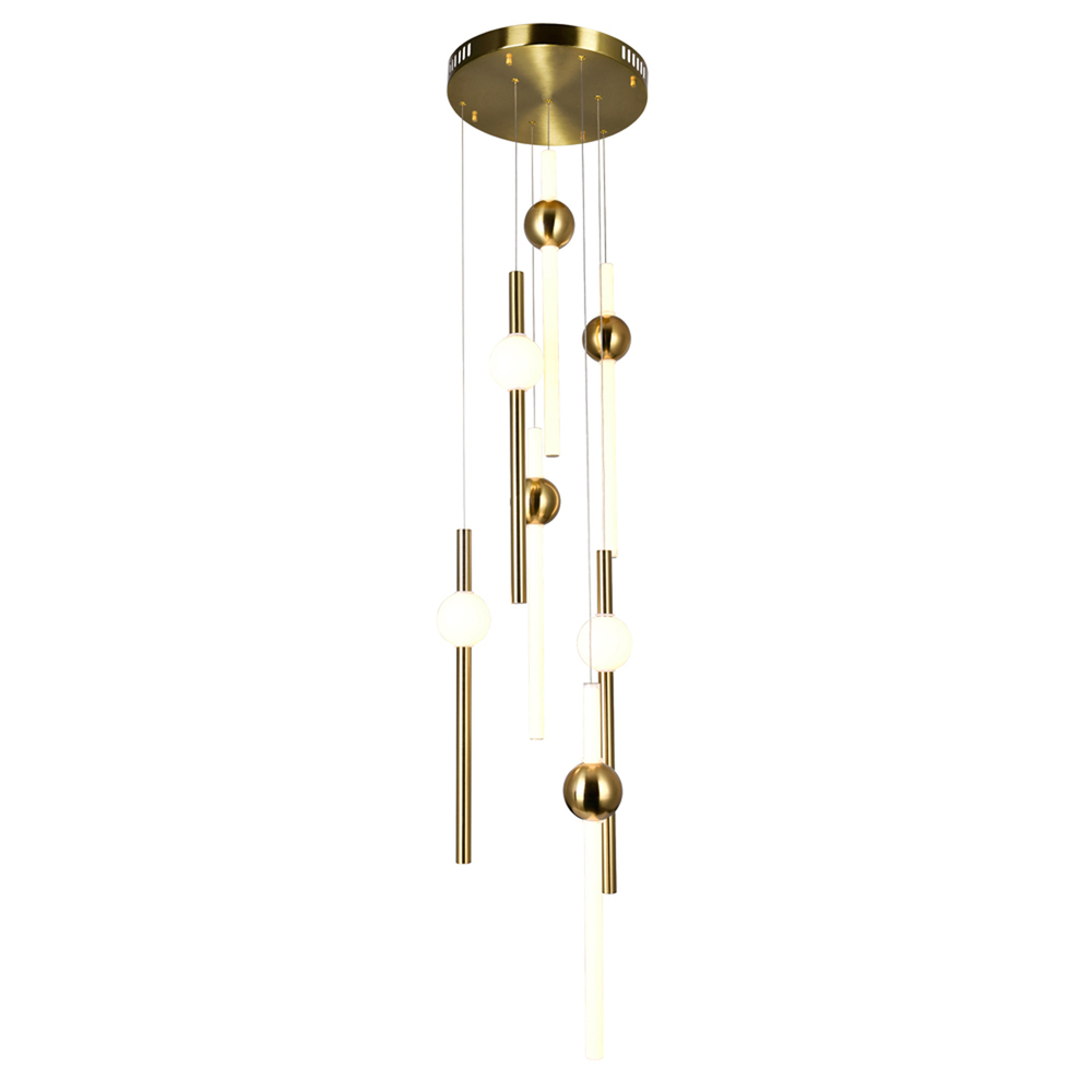 Baton LED Pendant With Brass Finish