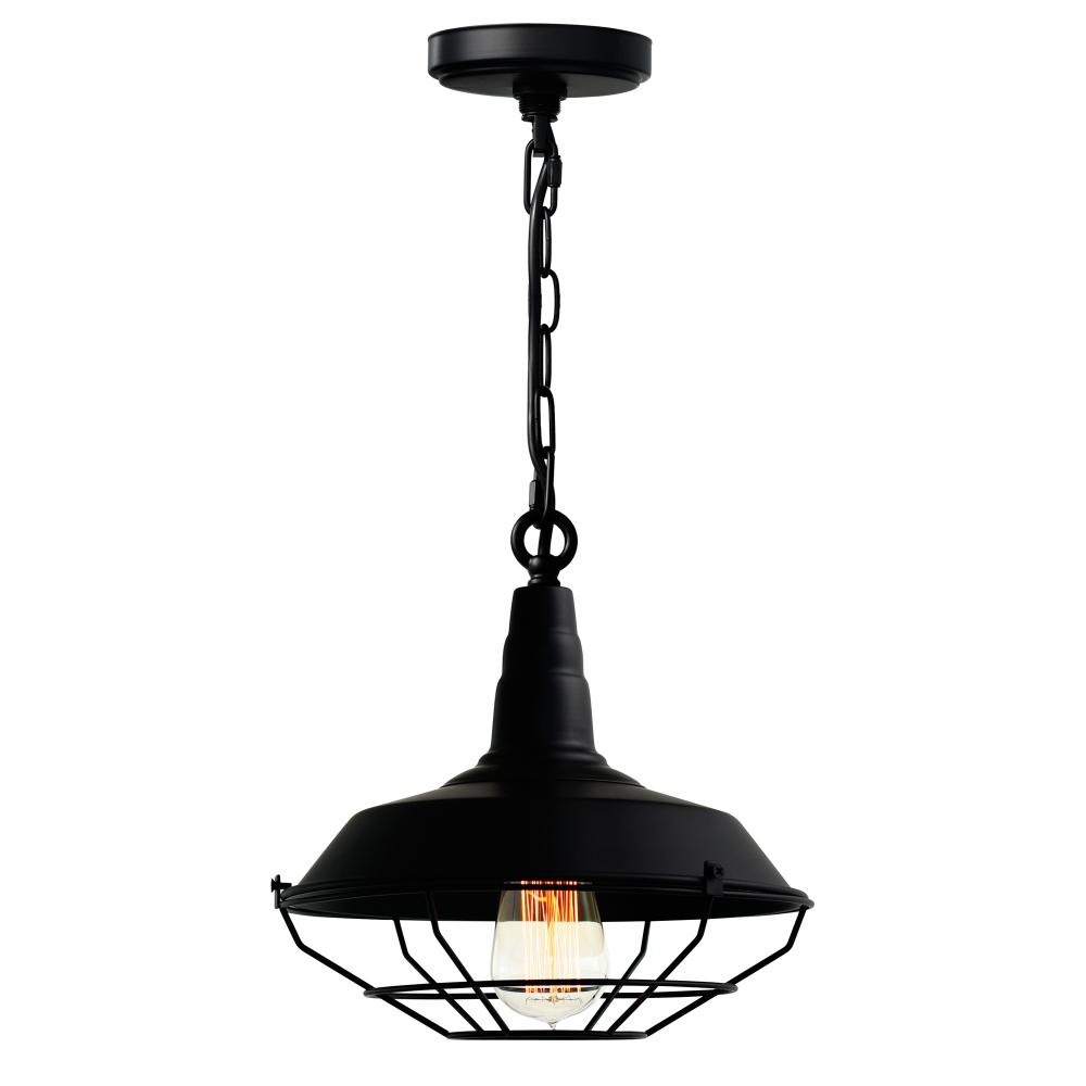 Morgan 1 Light Down Mini Pendant With Black Finish