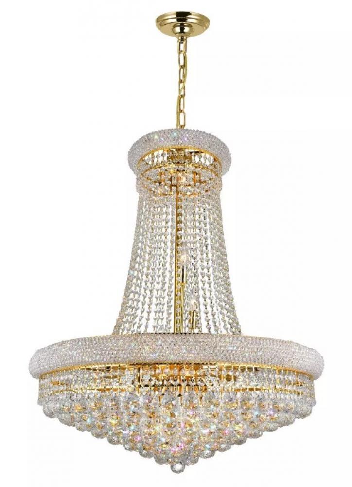 Empire 19 Light Down Chandelier With Gold Finish