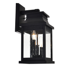 CWI Lighting 0418W7S-3 - Milford 3 Light Outdoor Black Wall Lantern