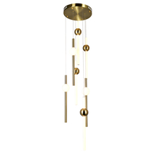 CWI Lighting 1208P20-7-625 - Baton LED Pendant With Brass Finish