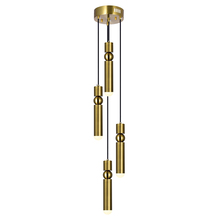 CWI Lighting 1225P9-4-625 - Chime LED Pendant With Brass Finish