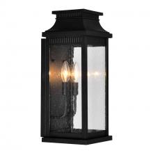 CWI Lighting 0418W7L-2 - Milford 2 Light Outdoor Black Wall Lantern