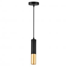 CWI Lighting 1015P2-1-129 - Anem 1 Light Down Mini Pendant With Matte Black & Satin Gold Finish