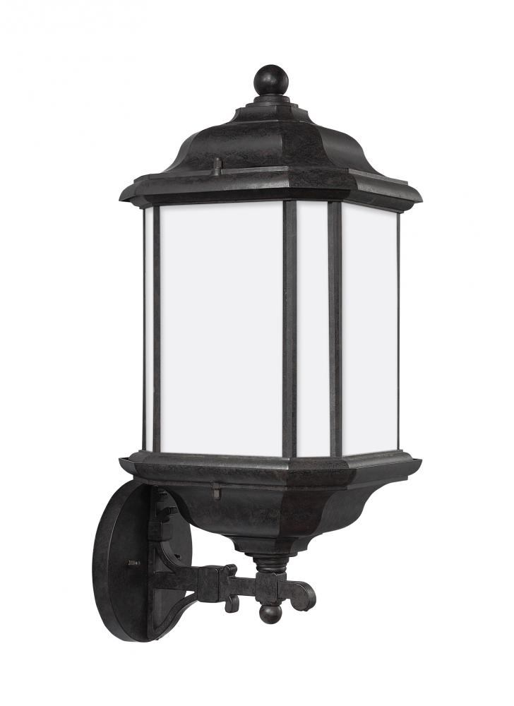 Kent traditional 1-light outdoor exterior large uplight wall lantern sconce in oxford bronze finish