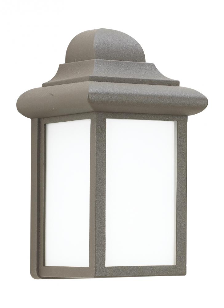 Mullberry Hill traditional 1-light outdoor exterior wall lantern sconce in bronze finish with smooth