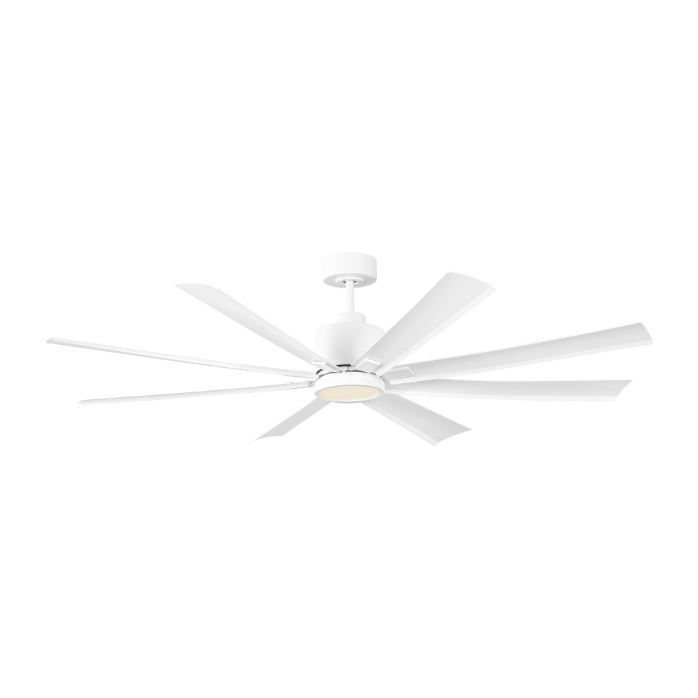 Flera Smart 65 LED Ceiling Fan in Matte White with Matte White Blades