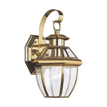 Generation Lighting 8037-02 - Lancaster traditional 1-light outdoor exterior small wall lantern sconce in polished brass gold fini