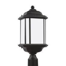 Generation Lighting 82529-746 - Kent traditional 1-light outdoor exterior post lantern in oxford bronze finish with satin etched gla