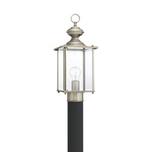 Generation Lighting 8257-965 - Jamestowne transitional 1-light outdoor exterior post lantern in antique brushed nickel silver finis