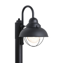 Generation Lighting 8269-12 - Sebring transitional 1-light outdoor exterior post lantern in black finish with clear seeded glass d