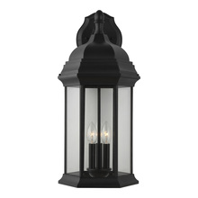 Generation Lighting 8738703-12 - Sevier traditional 3-light outdoor exterior extra large downlight outdoor wall lantern sconce in bla