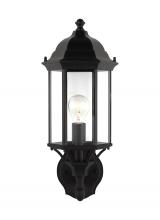 Generation Lighting 8838701-12 - Sevier traditional 1-light outdoor exterior medium uplight outdoor wall lantern sconce in black fini