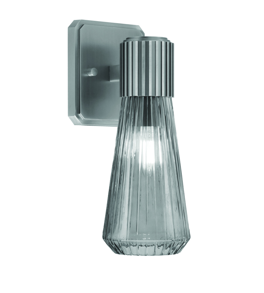 Everleigh Wall Sconce Shown in Graphite Finish with 4" Smoke Glass