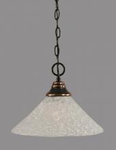 Toltec Company 10-BC-441 - One Light Black Copper Italian Bubble Glass Down Pendant