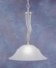 Toltec Company 221-BN-53812 - One Light Brushed Nickel Dew Drop Glass Down Pendant