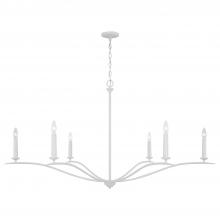 Capital 450661XW - 6-Light Elongated Chandelier in Textured White